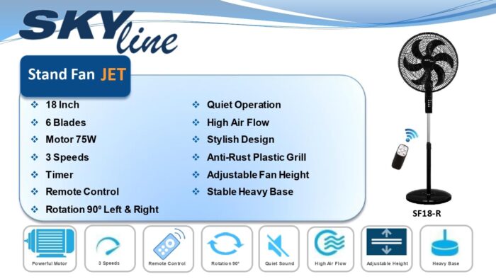 Skyline Jet Stand Fan 18inch - Image 2