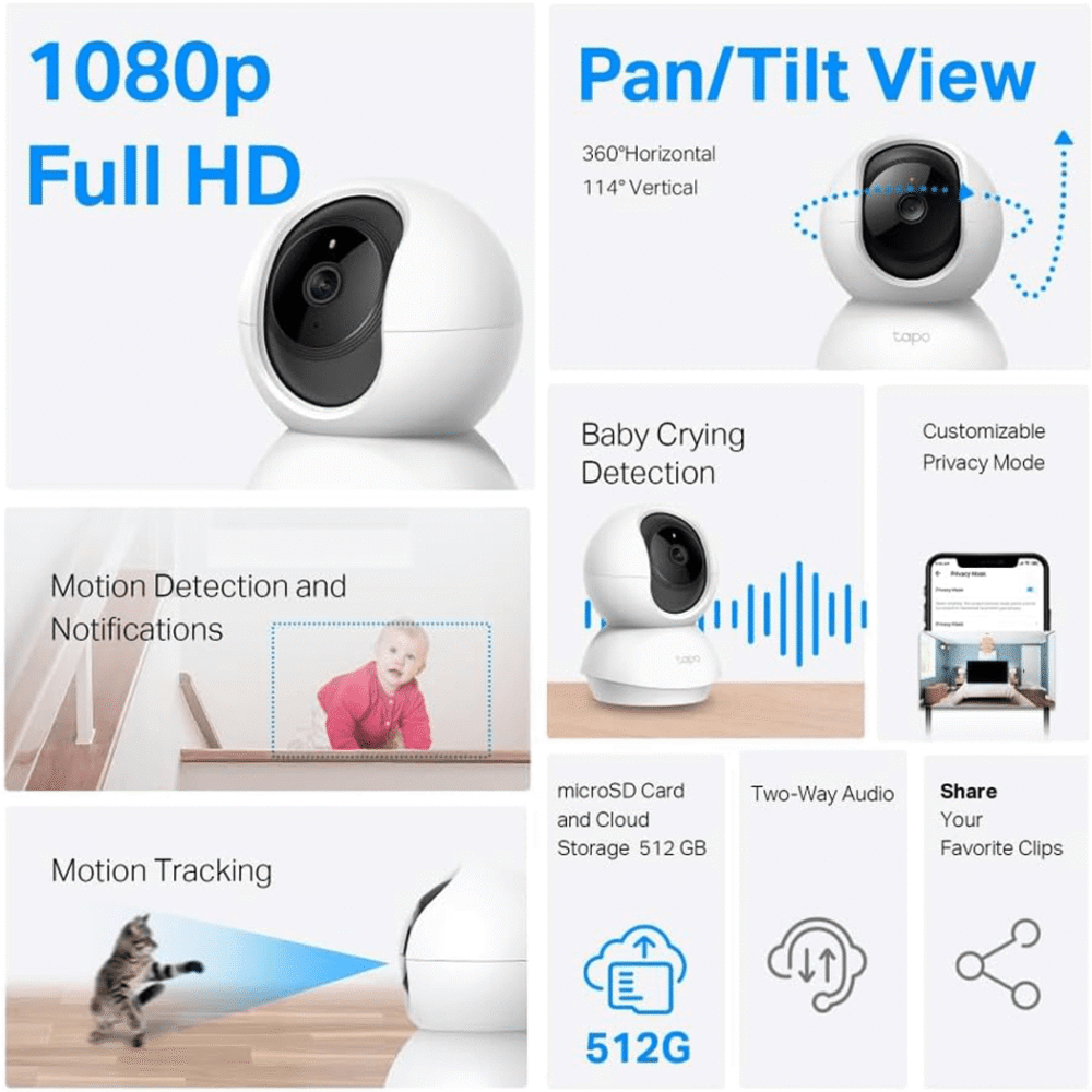 Camera  Tapo C200 HD 1080P WiFi Camera - Image 3