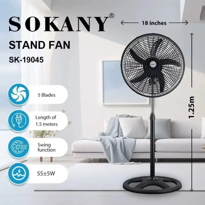 Sokany Fan 6inch - Image 2